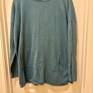 Garnet Hill Green/Blue Oversized Hoodie